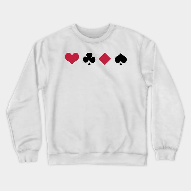 Card Suits Crewneck Sweatshirt by MrLarry